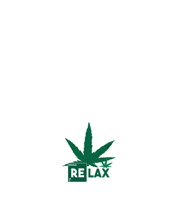 Relax Cannabis model negru pe tricou