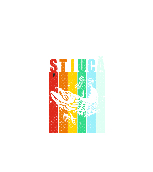 știucă model negru pe tricou
