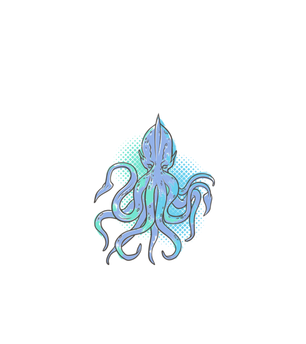 Cthulhu Caracatiță model negru pe tricou