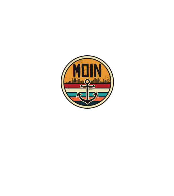 Ancoră Moin model negru pe tricou