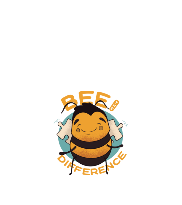Bee the Difference - Fii tu însuți diferența model negru pe tricou