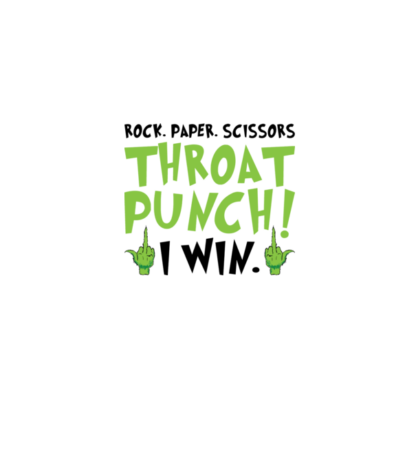 Rock paper scissors - Grinch model gri pe tricou