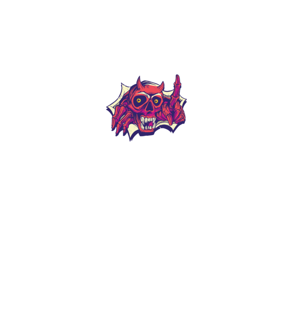 Craniu de Demon model negru pe tricou