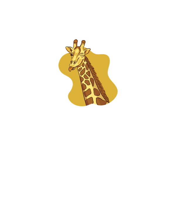 Girafă amuzantă model gri pe tricou
