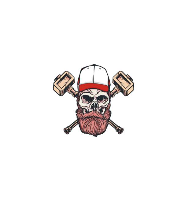 Craniu Viking model gri pe tricou