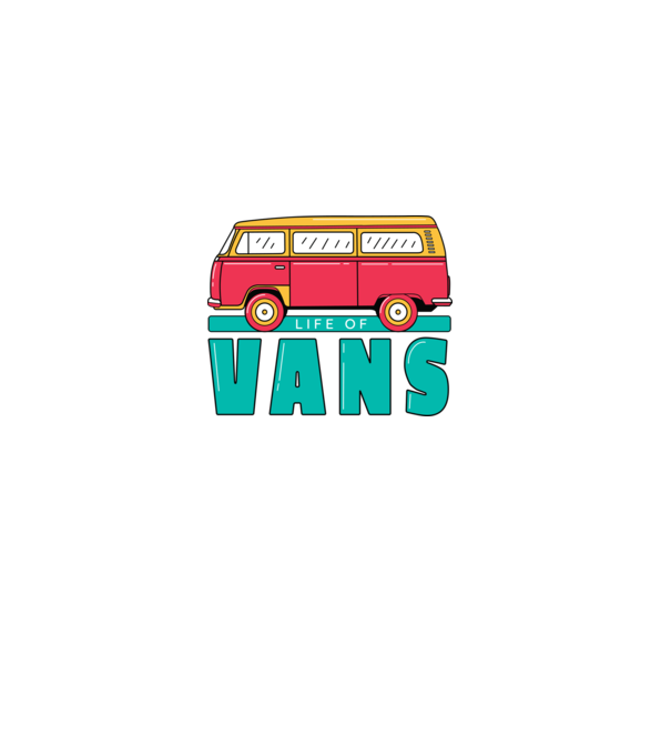 Life of Vans model alb pe tricou