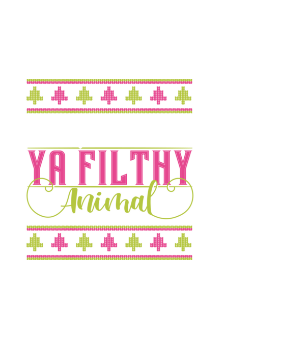 Merry Christmas Ya Filthy Animal model negru pe tricou