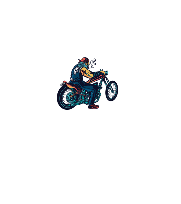 Motociclist Chopper model roz deschis pe tricou