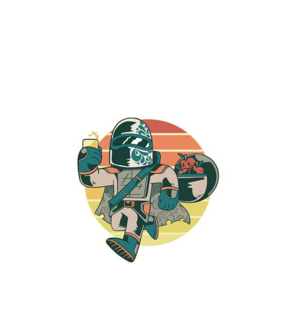 Războinic Mandalorian Retro model negru pe tricou