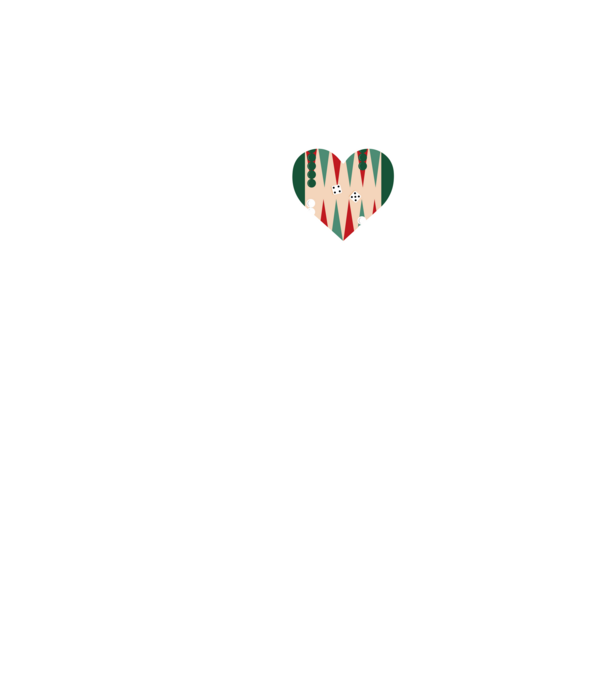 Love Backgammon model negru pe tricou