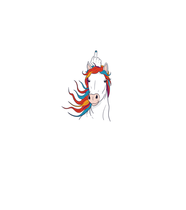 Unicorn Fuck Off model negru pe tricou