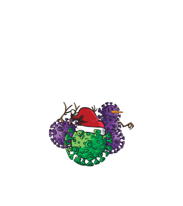 Christmas Covid model alb pe tricou