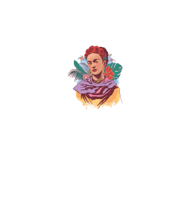 Portret Frida Kahlo model alb pe tricou