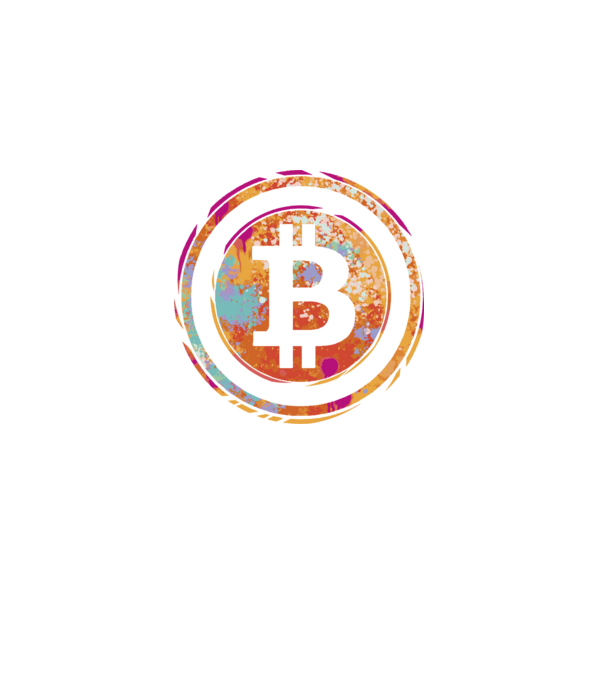 Bitcoin Watercolor model negru pe tricou