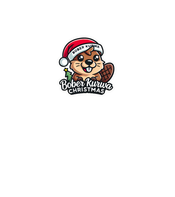 Bober Kurwa Christmas 1 model alb pe tricou