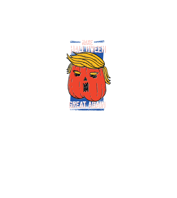 Make Halloween Great Again Trump model negru pe tricou