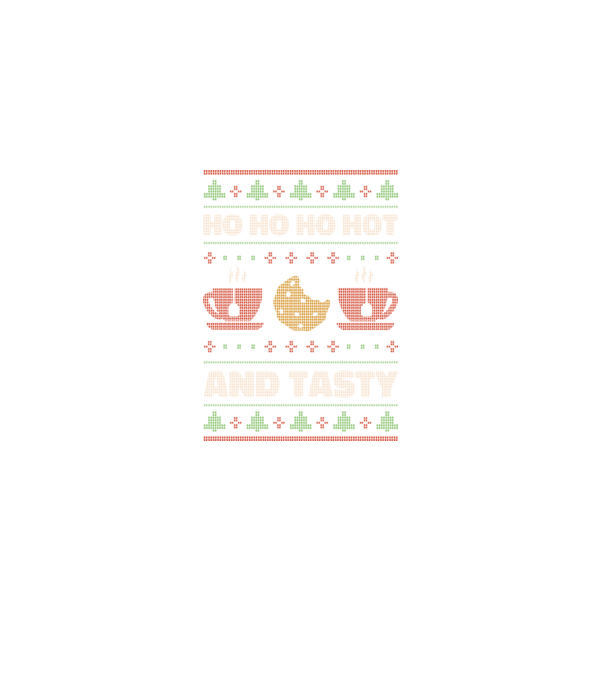 Ho Ho Ho Hot and Tasty Pulovăr urât model negru pe tricou
