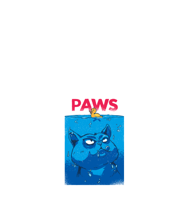 Paws Pisică la atac model negru pe tricou