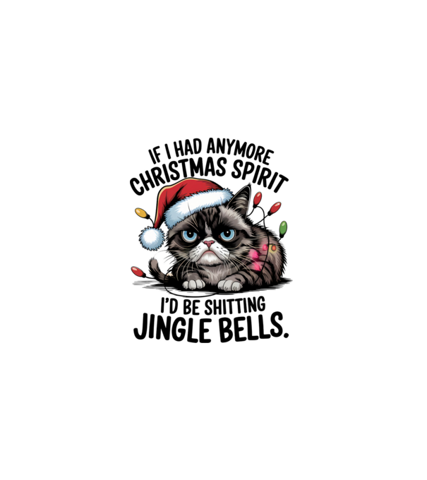 Christmas Spirit Grumpy Cat Alb model alb pe tricou
