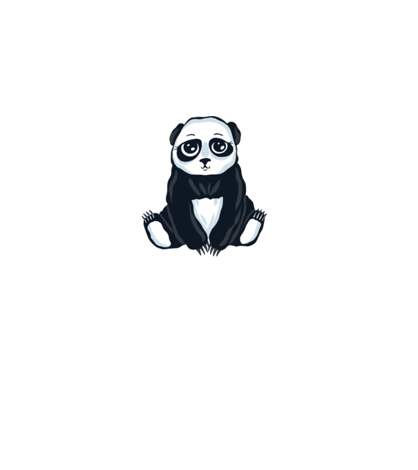 Panda drăguț model gri pe tricou