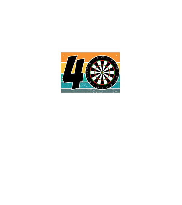 'I''m not 40 I''m double 20 darts birthday' model negru pe tricou