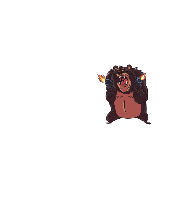 Pew Pew Pew Madafakas Urs model galben neon pe tricou