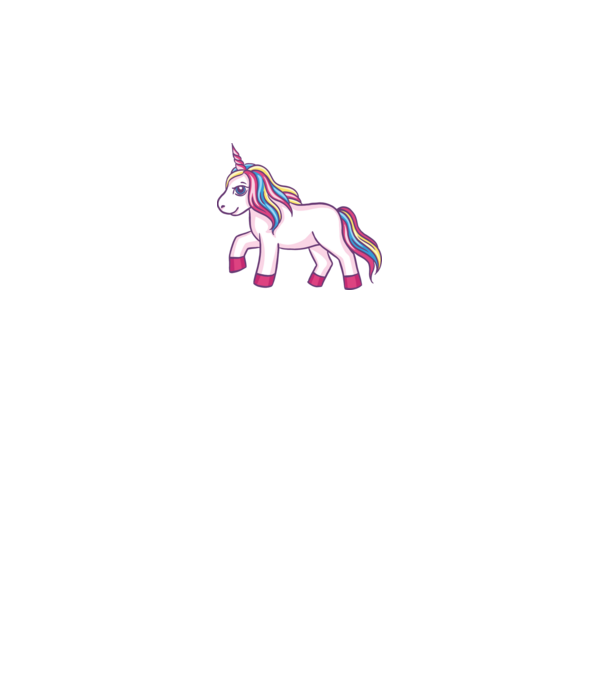 Unicorn drăguț model alb pe tricou