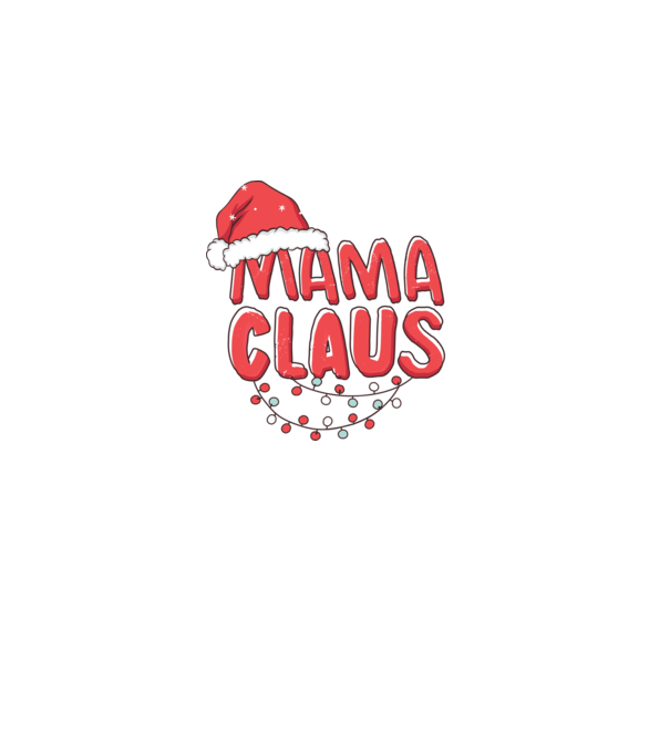 Mama Claus model alb pe tricou