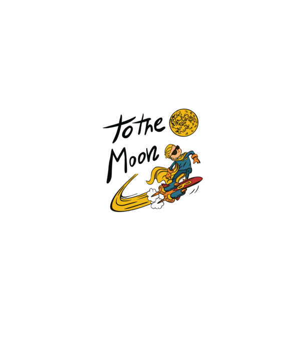 To the Moon Bitcoin model negru pe tricou