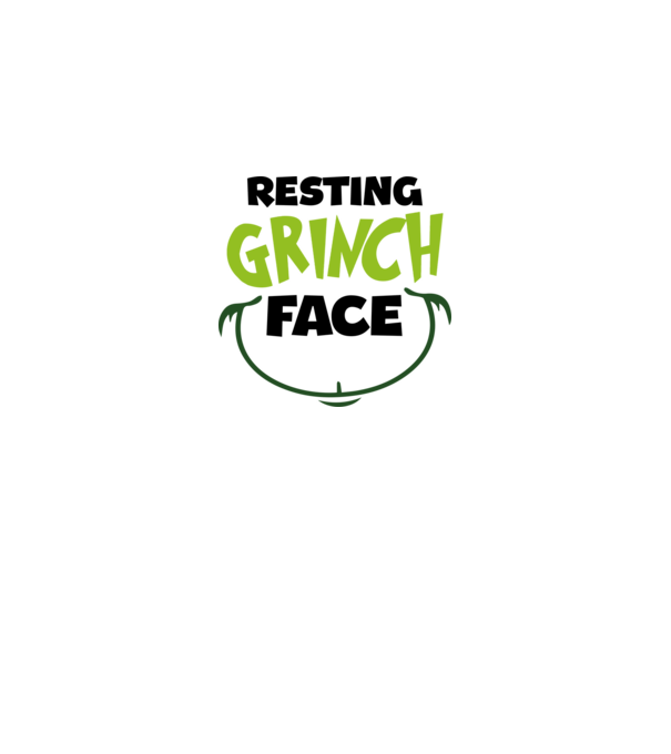 Resting Grinch face model alb pe tricou