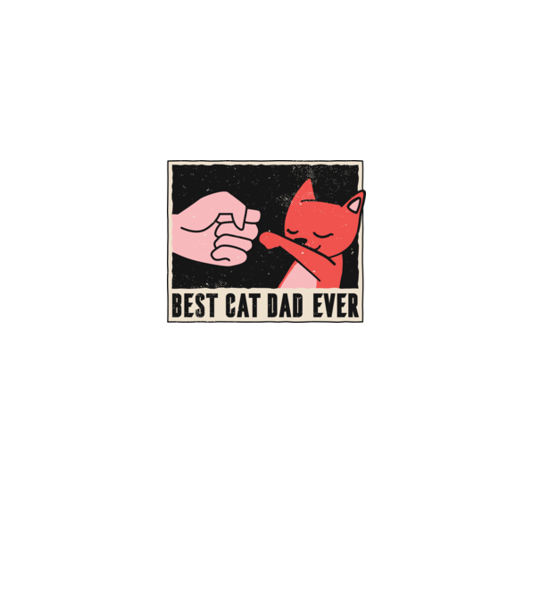 Best Cat Dad Ever - Cel mai bun stăpân de pisică model albastru deschis pe tricou
