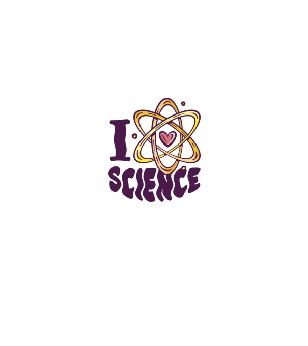I Love Science știință model alb pe tricou