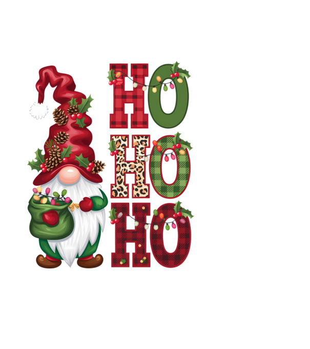 HOHOHO Gnome model negru pe tricou