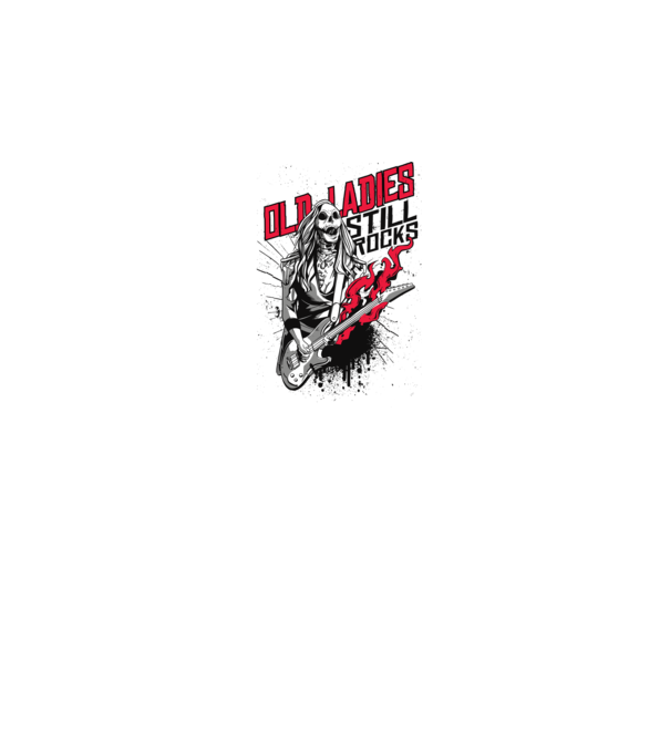 Old Ladies still Rocks model alb pe tricou