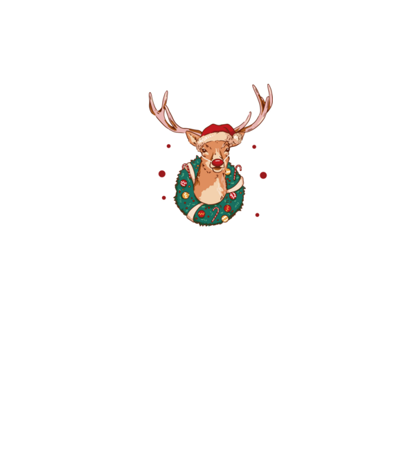 Oh deer, Christmas is here model negru pe tricou