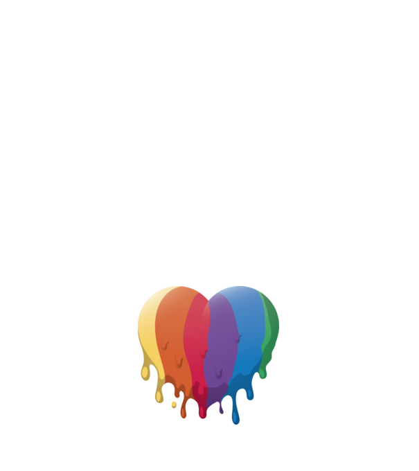 LGBTQ Inimă model negru pe tricou