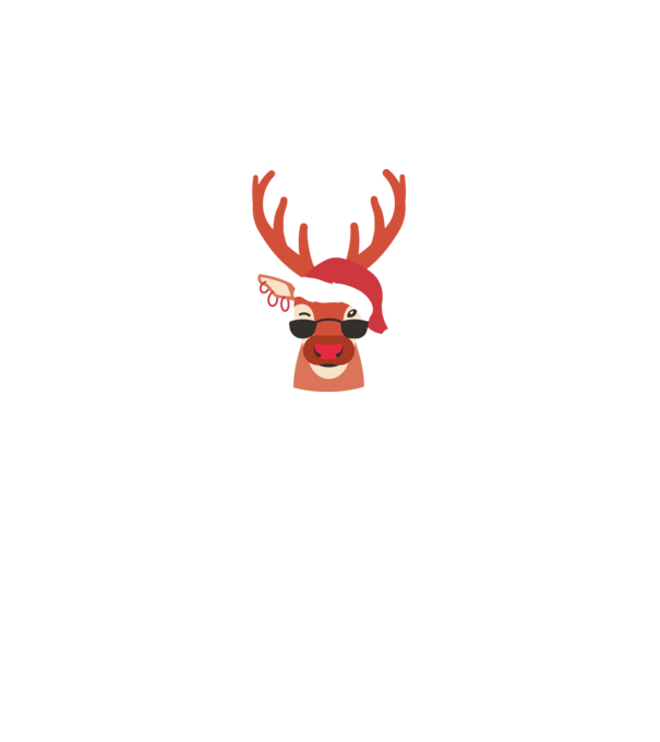 Cool Reindeer Rudolph model negru pe tricou