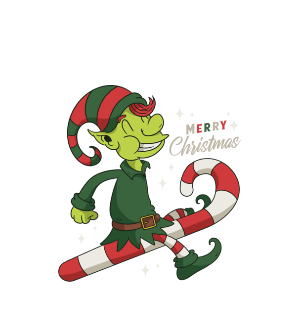 Crăciun Fericit Elf model alb pe tricou