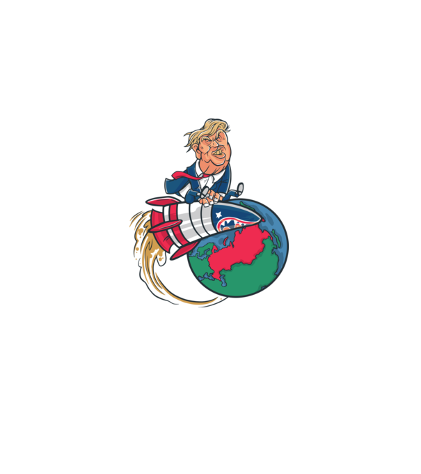 Trump bombă model albastru deschis pe tricou