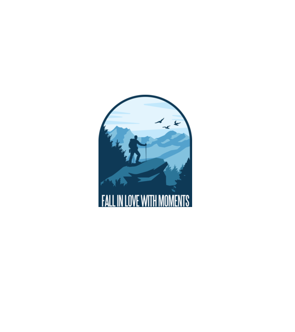 Fall in love with moments model albastru deschis pe tricou