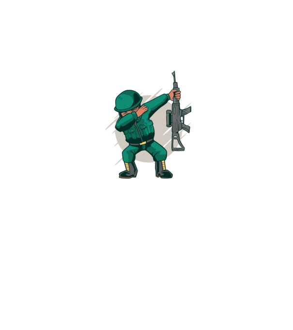 Soldat DAB model negru pe tricou