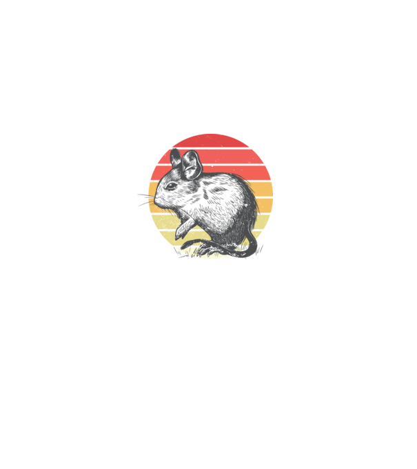 Retro Degu model negru pe tricou