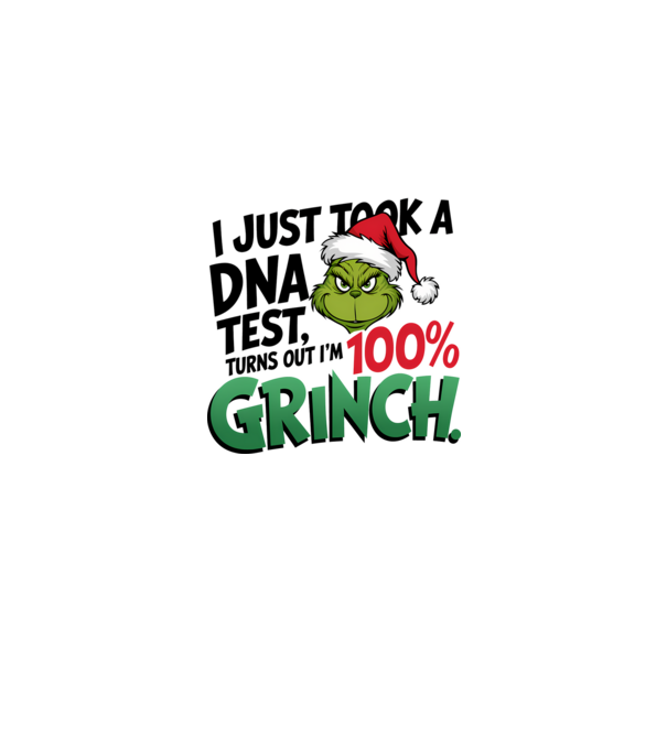 Grinch DNA test model alb/roșu pe tricou