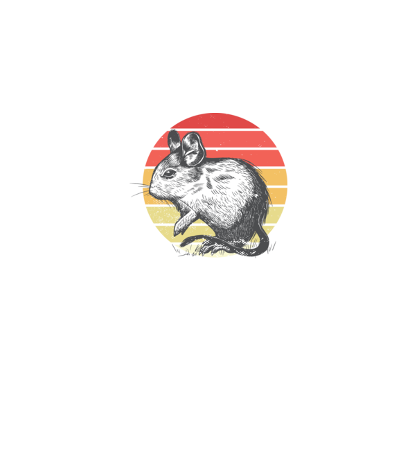 Retro Degu model negru pe tricou