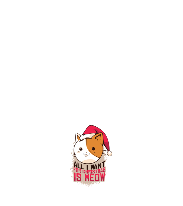 All I want for christmas is MEOW tricou cu pisică model negru pe tricou