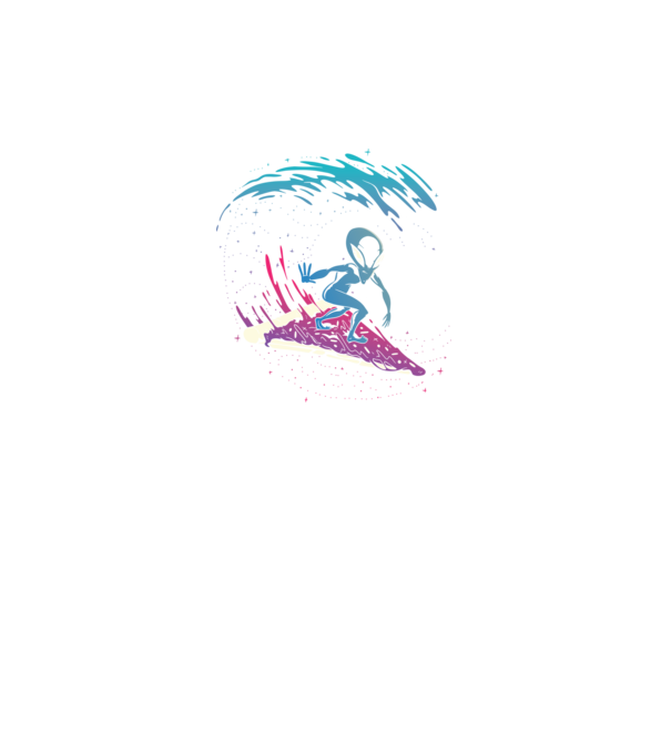 Alien Pizza Surf tricou amuzant model gri pe tricou