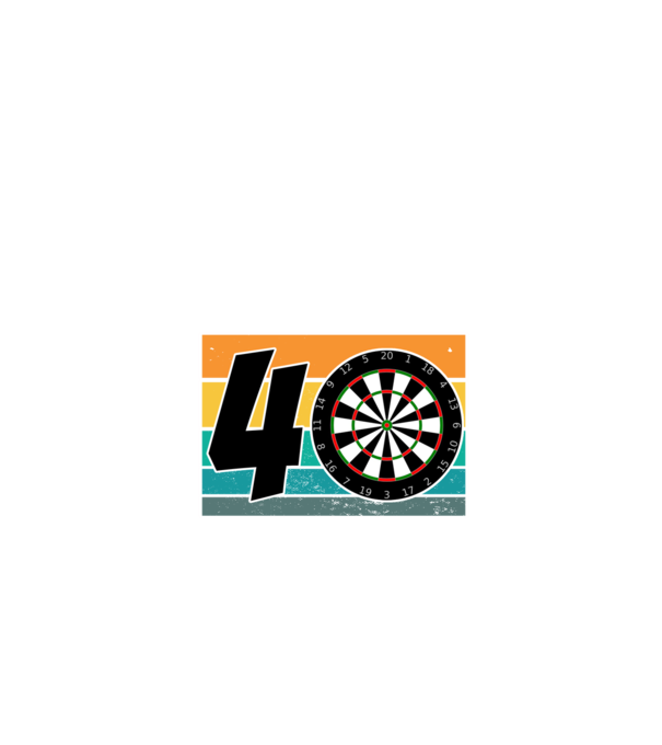 'I''m not 40 I''m double 20 darts birthday' model negru pe tricou