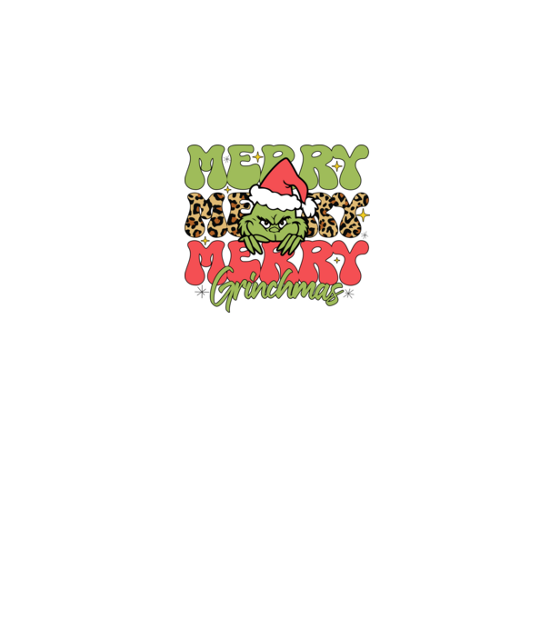 Merry Grinchmas model alb pe tricou