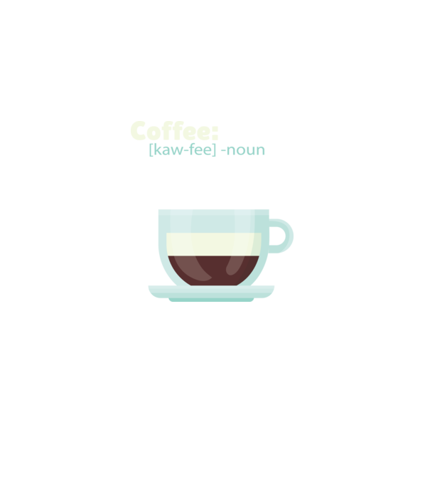Definiție cafea model negru pe tricou