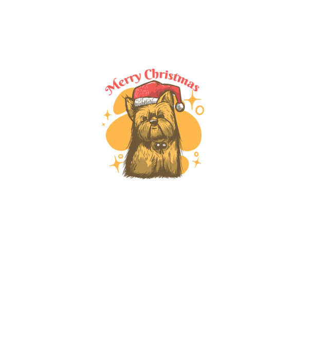 Crăciun Yorkie model turcoaz pe tricou